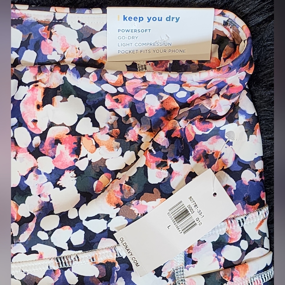 NWT High-Rise Capri Active Leggings Go-Dry Women's Size L - Picture 6 of 7